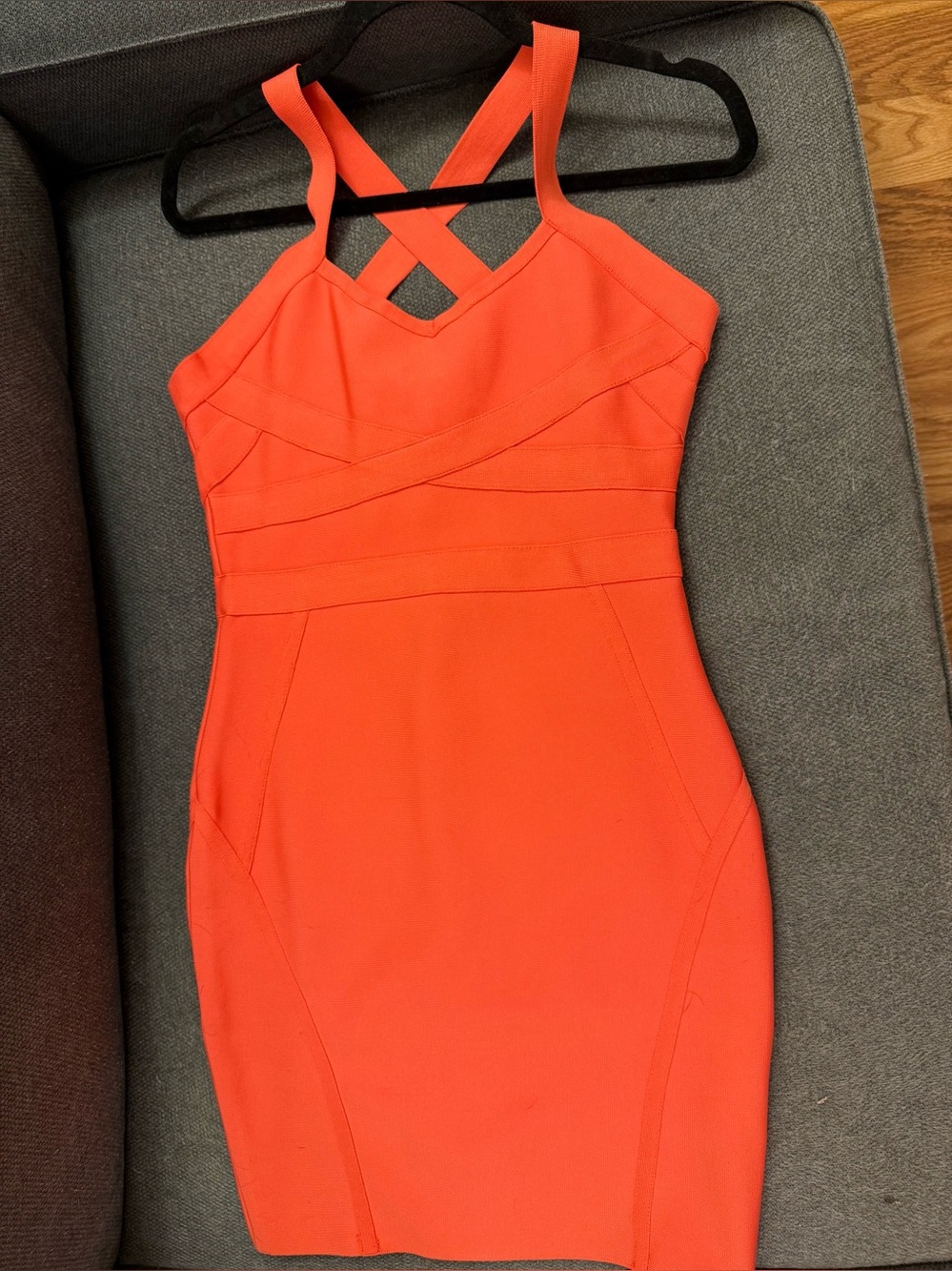 ”Bandage” Dress Coral Sleeveless Body Con